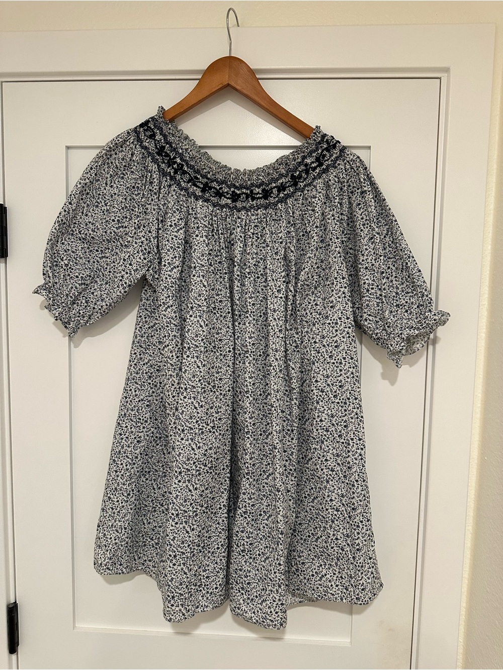 Doen Odessa Dress blue champignon floral